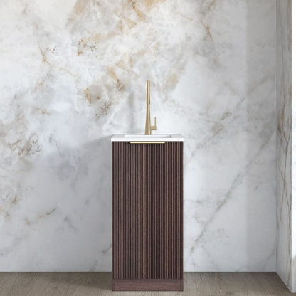 Otti Mini Laundry Kit 430mm Havana Sable Walnut with Pure White Top