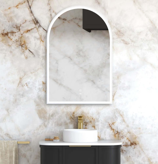 Otti LED Archie 900mm White Metal Frame Mirror