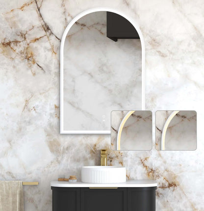 Otti LED Archie 900mm White Metal Frame Mirror