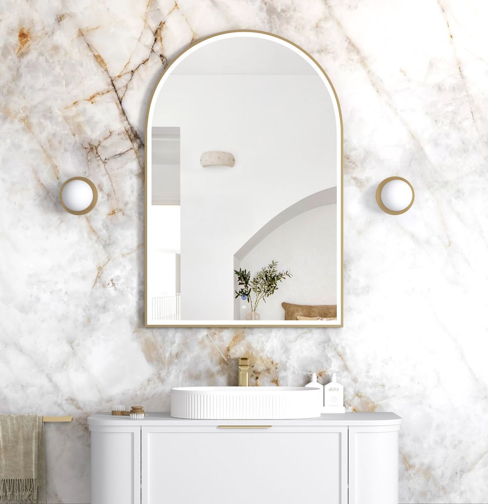 Otti LED Archie 1200mm Gold Metal Frame Mirror