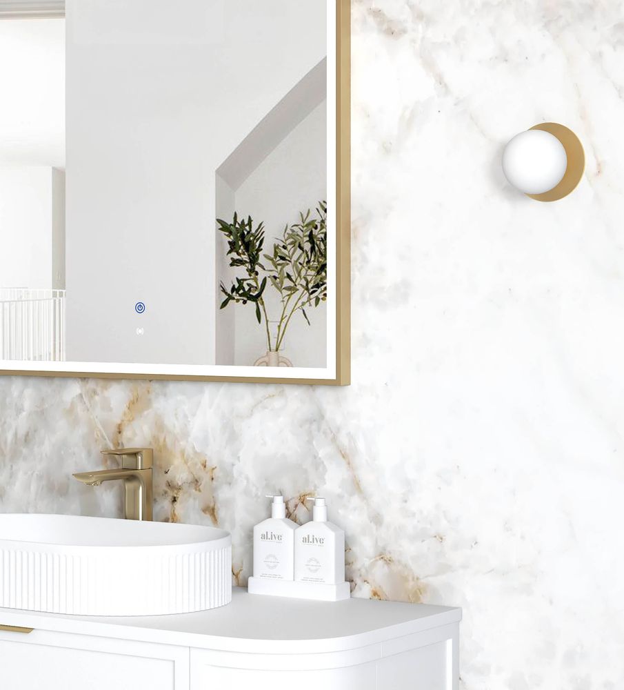 Otti LED Archie 1200mm Gold Metal Frame Mirror