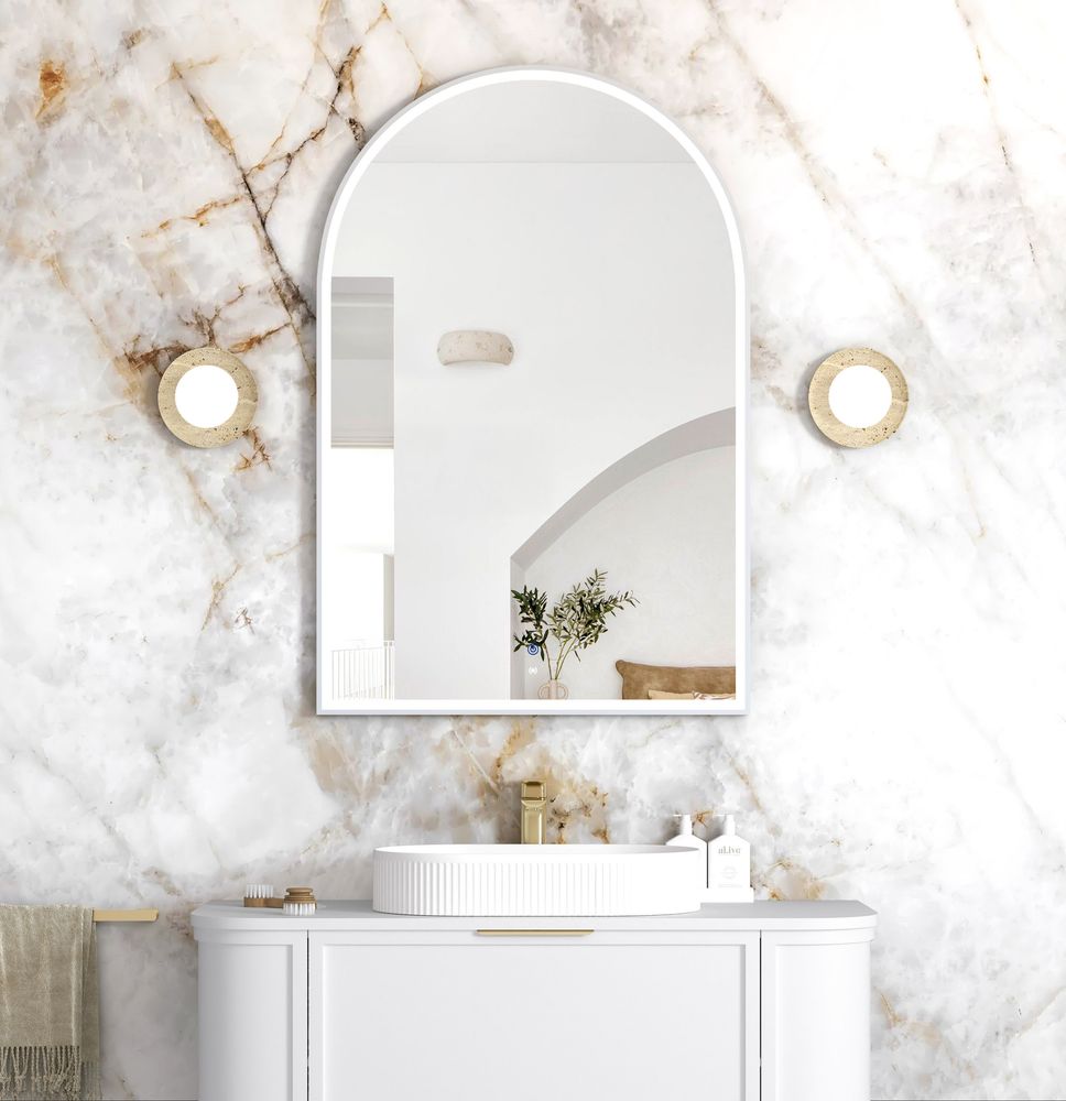 Otti LED Archie 1200mm White Metal Frame Mirror