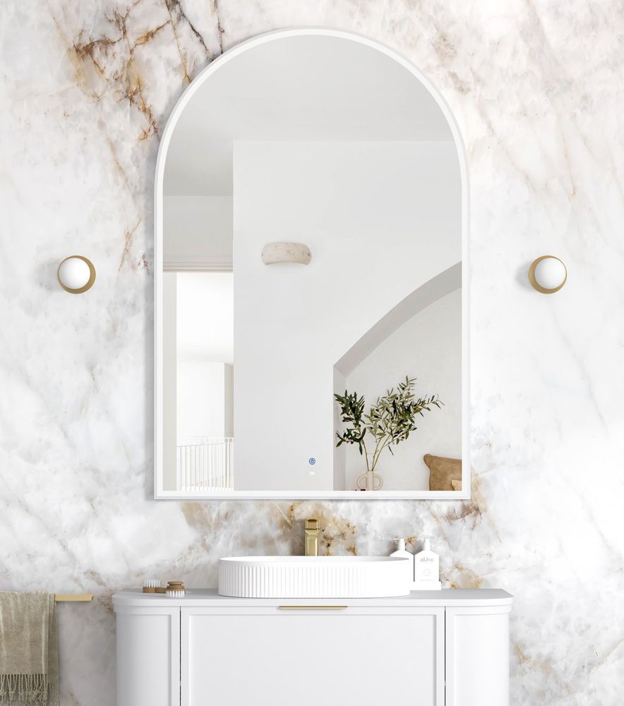 Otti LED Archie 1500mm White Metal Frame Mirror