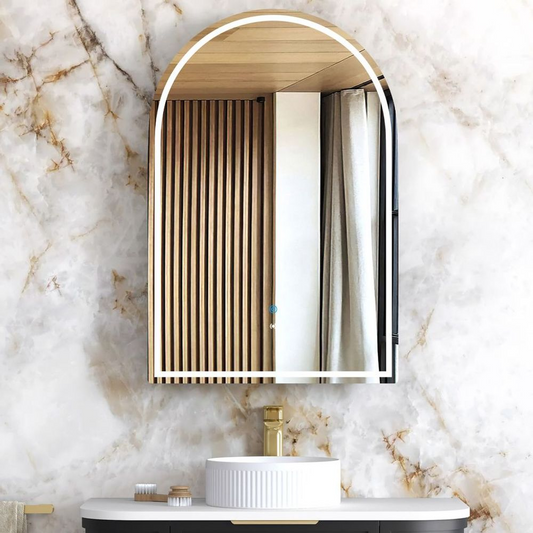 Otti LED Archie 900mm Black Oak Shaving Cabinet Premium Edition
