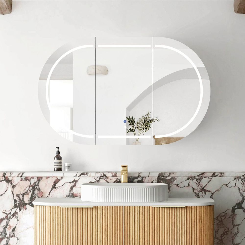 Otti Bondi LED 1200x750mm Premium Edition Shaving Cabinet Woodland Oak