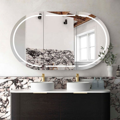 Otti LED Bondi 1500mm Black Oak Shaving Cabinet