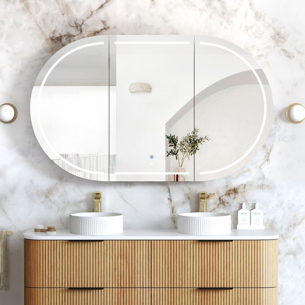 Otti Bondi LED 1500x900mm Premium Edition Shaving Cabinet Woodland Oak