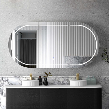 Otti LED Bondi 1800mm Black Oak Shaving Cabinet Premium Edition