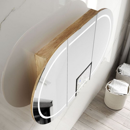 Otti LED Bondi 1800mm Natural Oak Shaving Cabinet Premium Edition