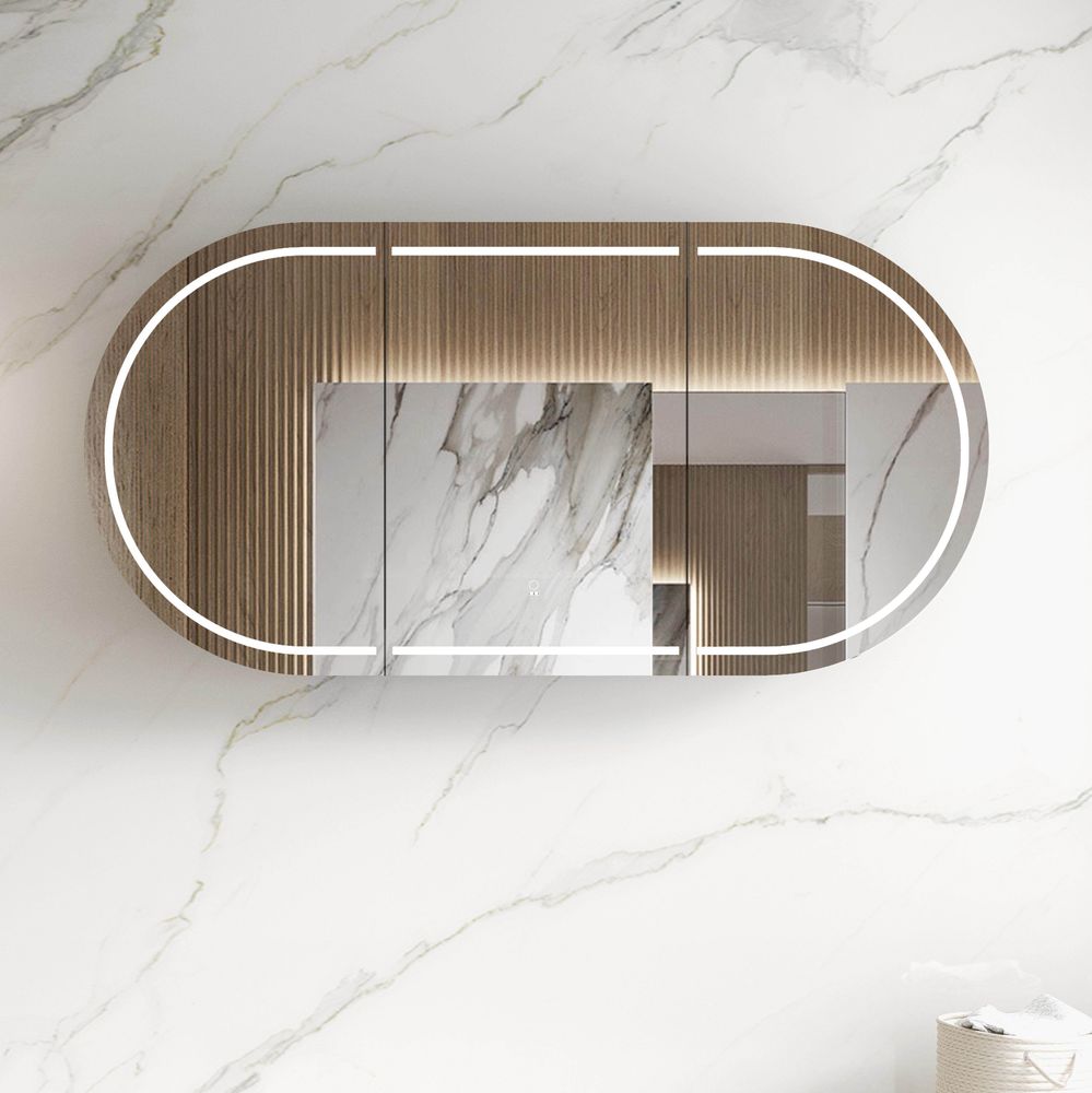 Otti LED Bondi 1800mm Natural Oak Shaving Cabinet