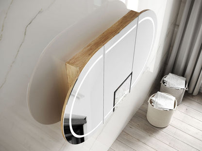 Otti LED Bondi 1800mm Natural Oak Shaving Cabinet