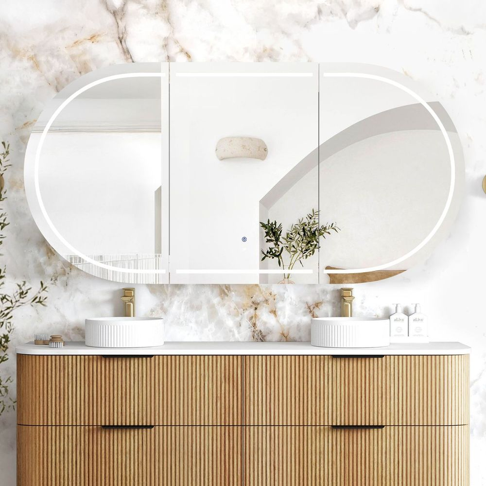 Otti Bondi LED 1800x900mm Premium Edition Shaving Cabinet Woodland Oak