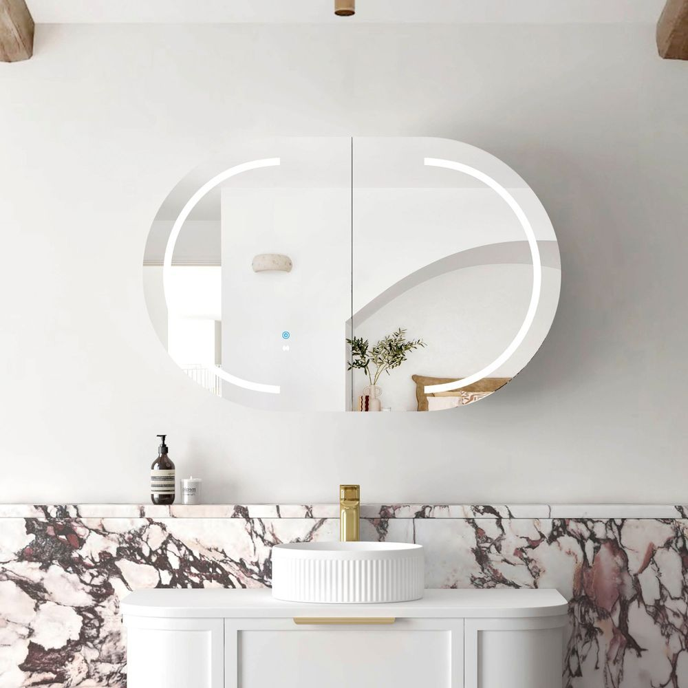 Otti LED Bondi 900mm White Shaving Cabinet Premium Edition