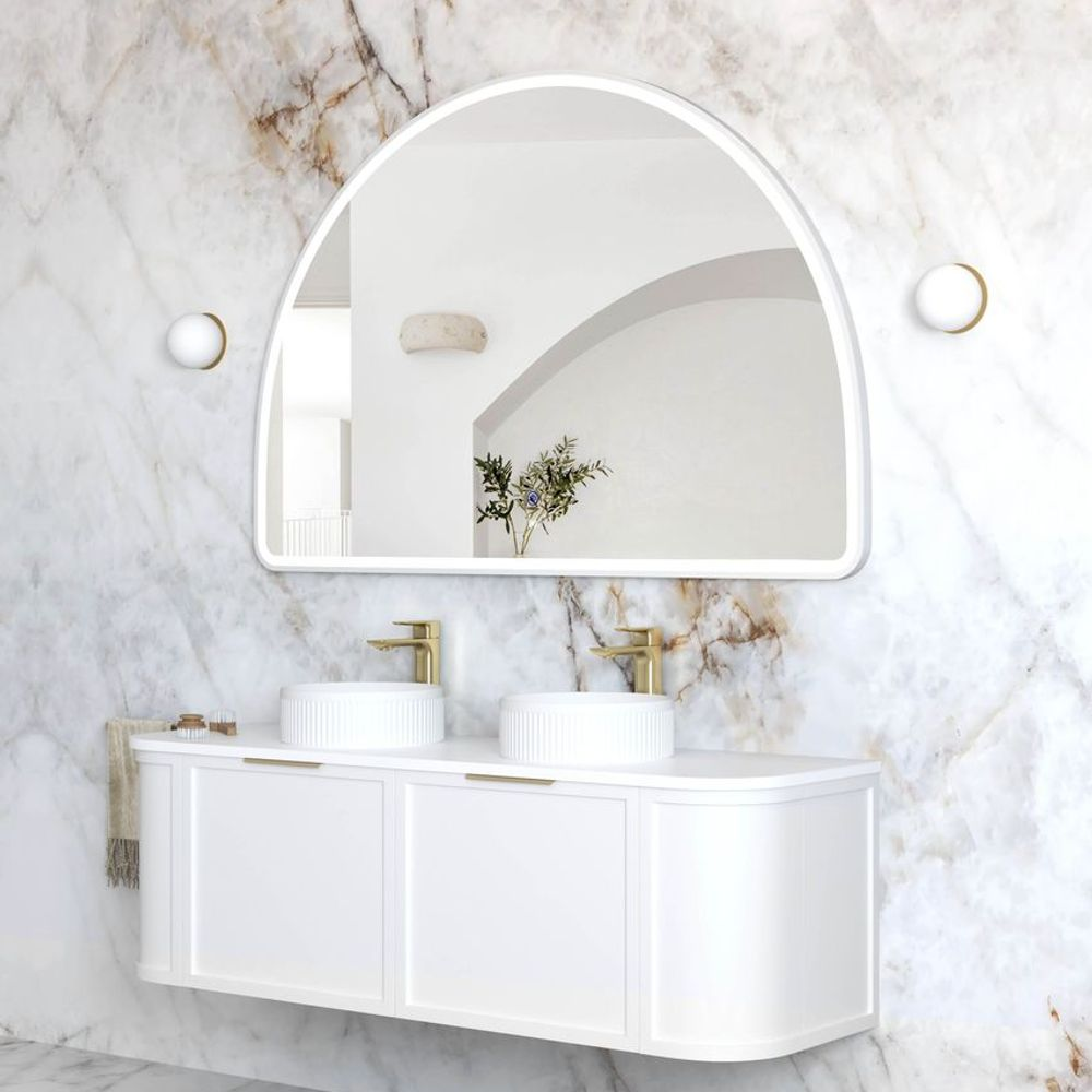 Otti LED Moonlight Archie 1000mm White Metal Frame Mirror