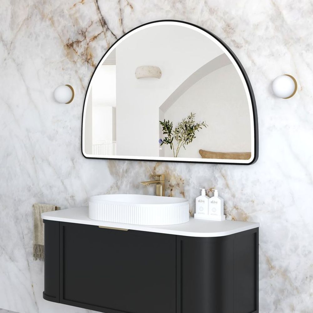 Otti LED Moonlight Archie 800mm Black Metal Frame Mirror