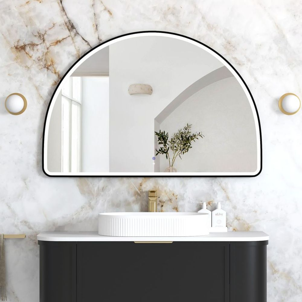 Otti LED Moonlight Archie 800mm Black Metal Frame Mirror