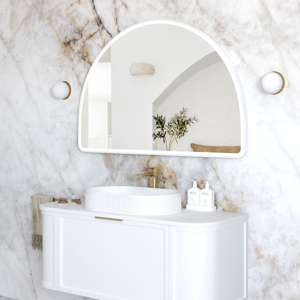 Otti LED Moonlight Archie 800mm White Metal Frame Mirror