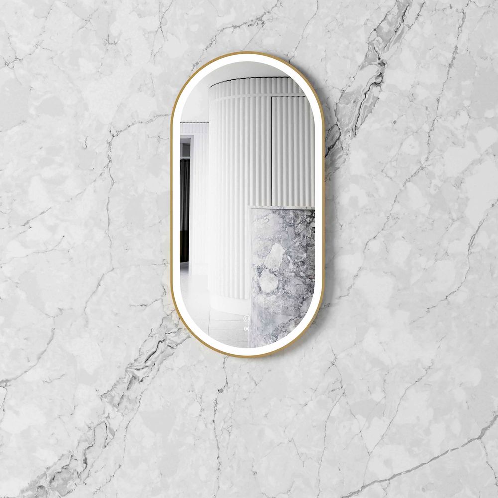 Otti LED Noosa 900mm Gold Metal Frame Mirror