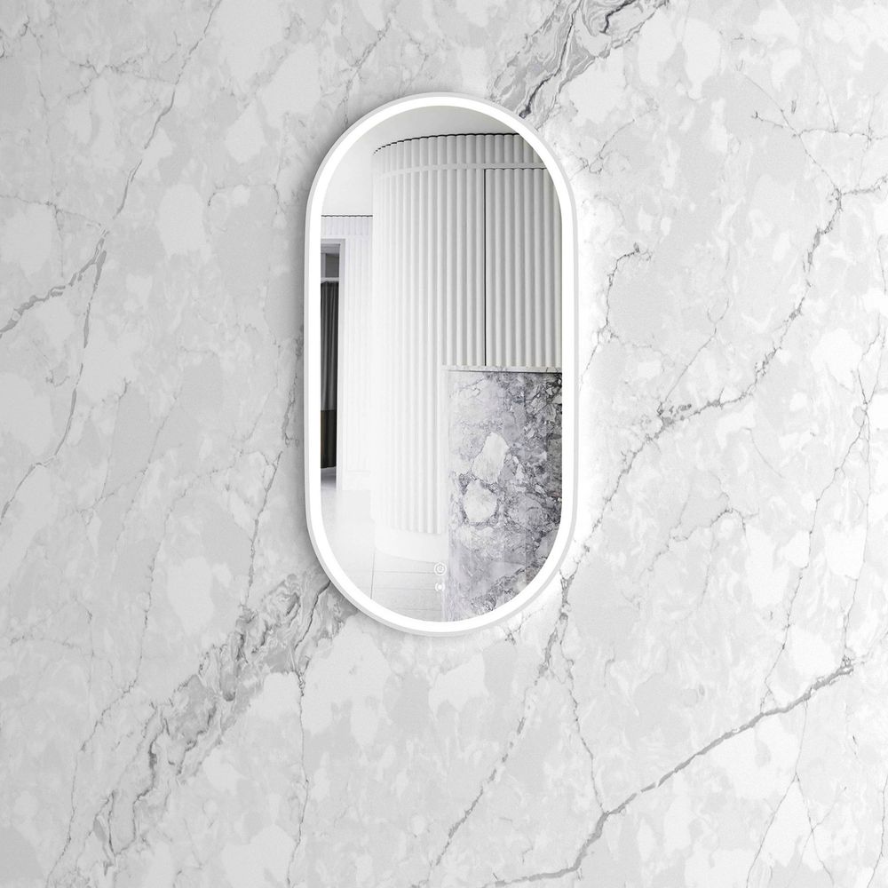 Otti LED Noosa 900mm White Metal Frame Mirror
