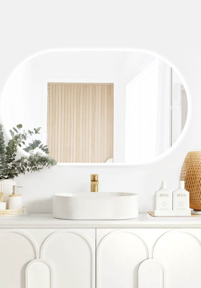 Otti LED Noosa 1200mm Frameless Tuffi Mirror Install Horizontal or Vertical