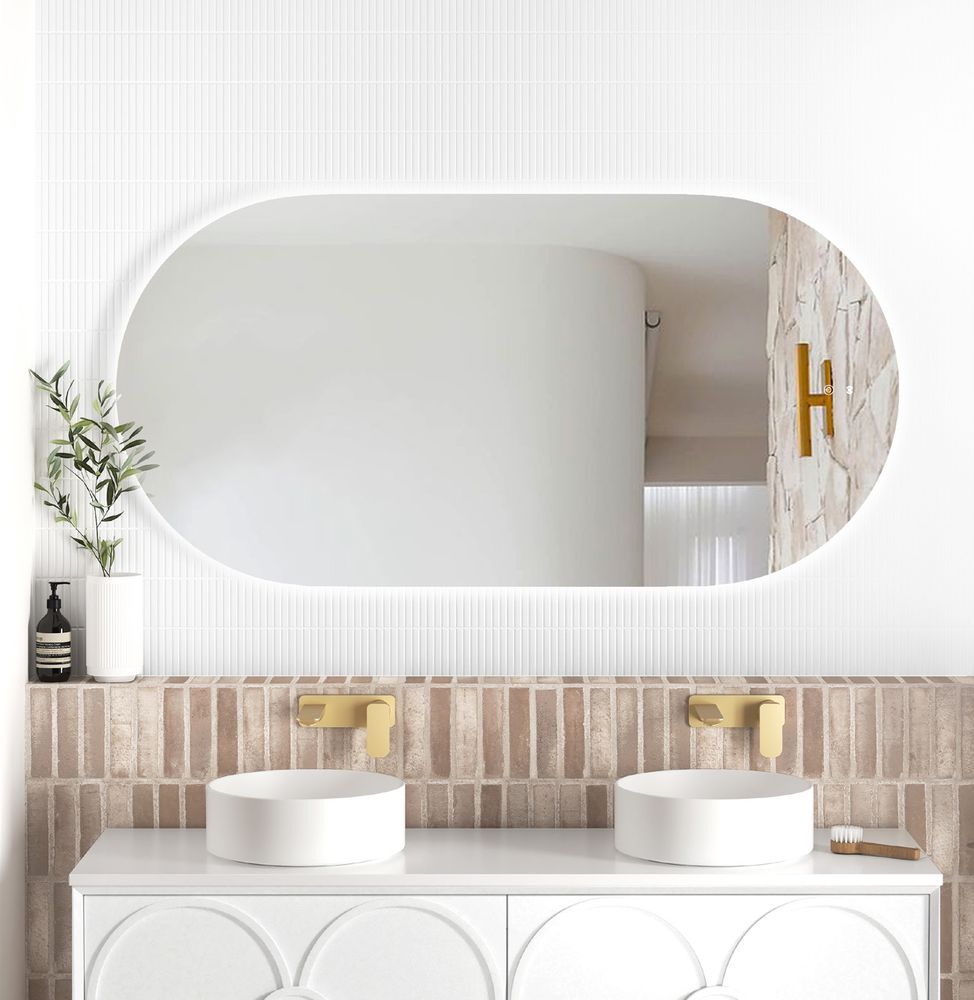 Otti LED Noosa 1500mm Frameless Tuffi Mirror Install Horizontal or Vertical