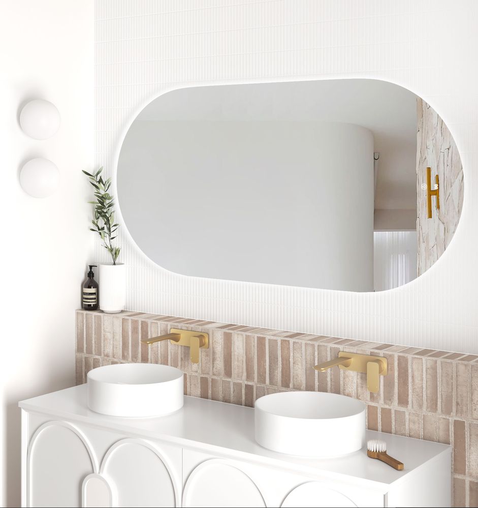Otti LED Noosa 1500mm Frameless Tuffi Mirror Install Horizontal or Vertical