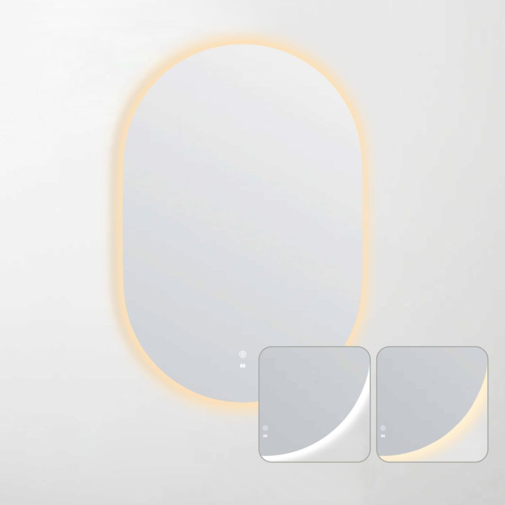 Otti LED Noosa 900mm Frameless Tuffi Mirror Install Horizontal or Vertical