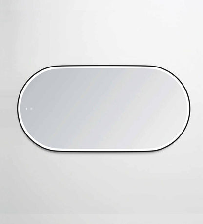 Otti LED Noosa 1500mm Black Metal Frame Mirror Install Horizontal or Vertical