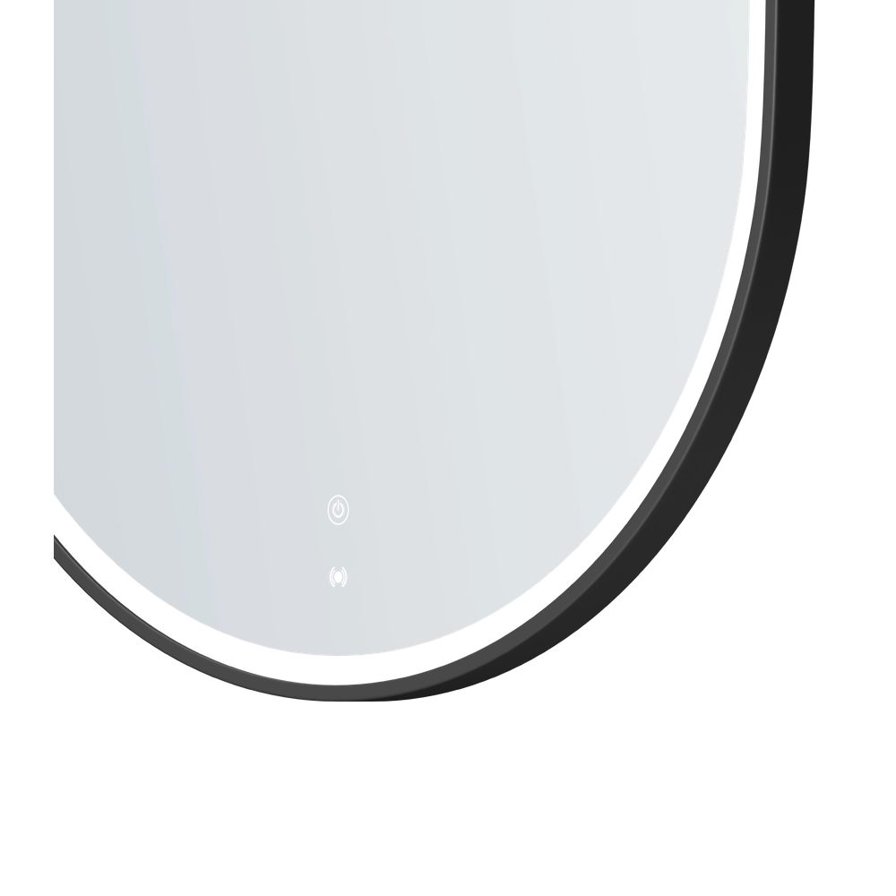 Otti LED Noosa 1500mm Black Metal Frame Mirror Install Horizontal or Vertical