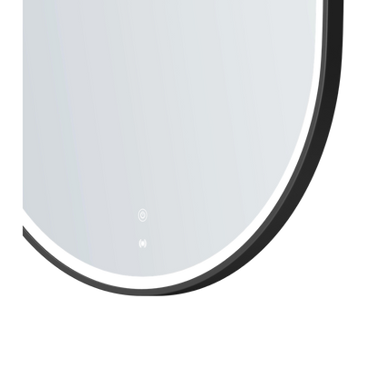 Otti LED Noosa 1500mm Black Metal Frame Mirror Install Horizontal or Vertical