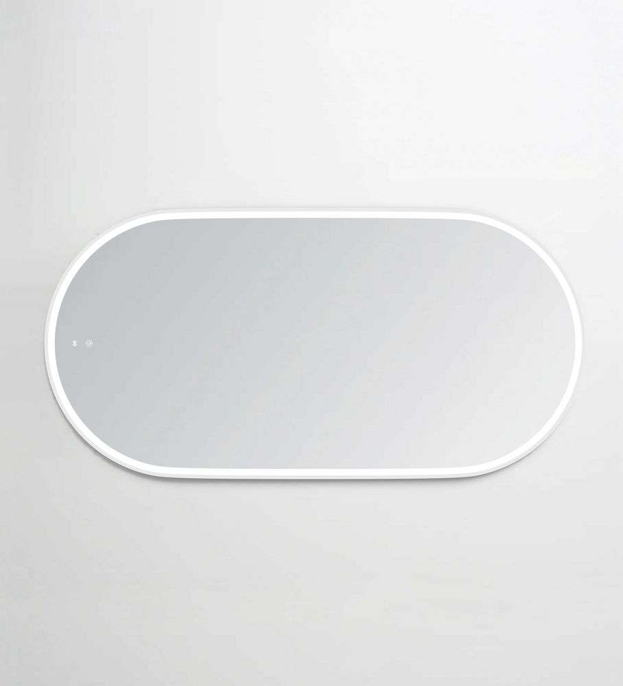 Otti LED Noosa 1500mm White Metal Frame Mirror Install Horizontal or Vertical