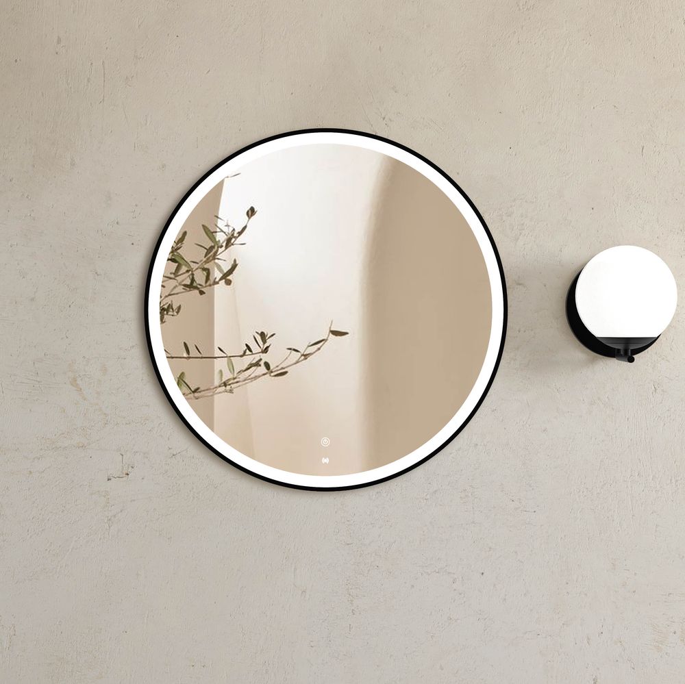 Otti LED Bondi 800mm Black Metal Frame Mirror