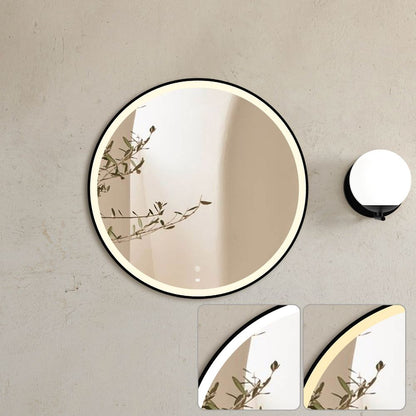 Otti LED Bondi 800mm Black Metal Frame Mirror