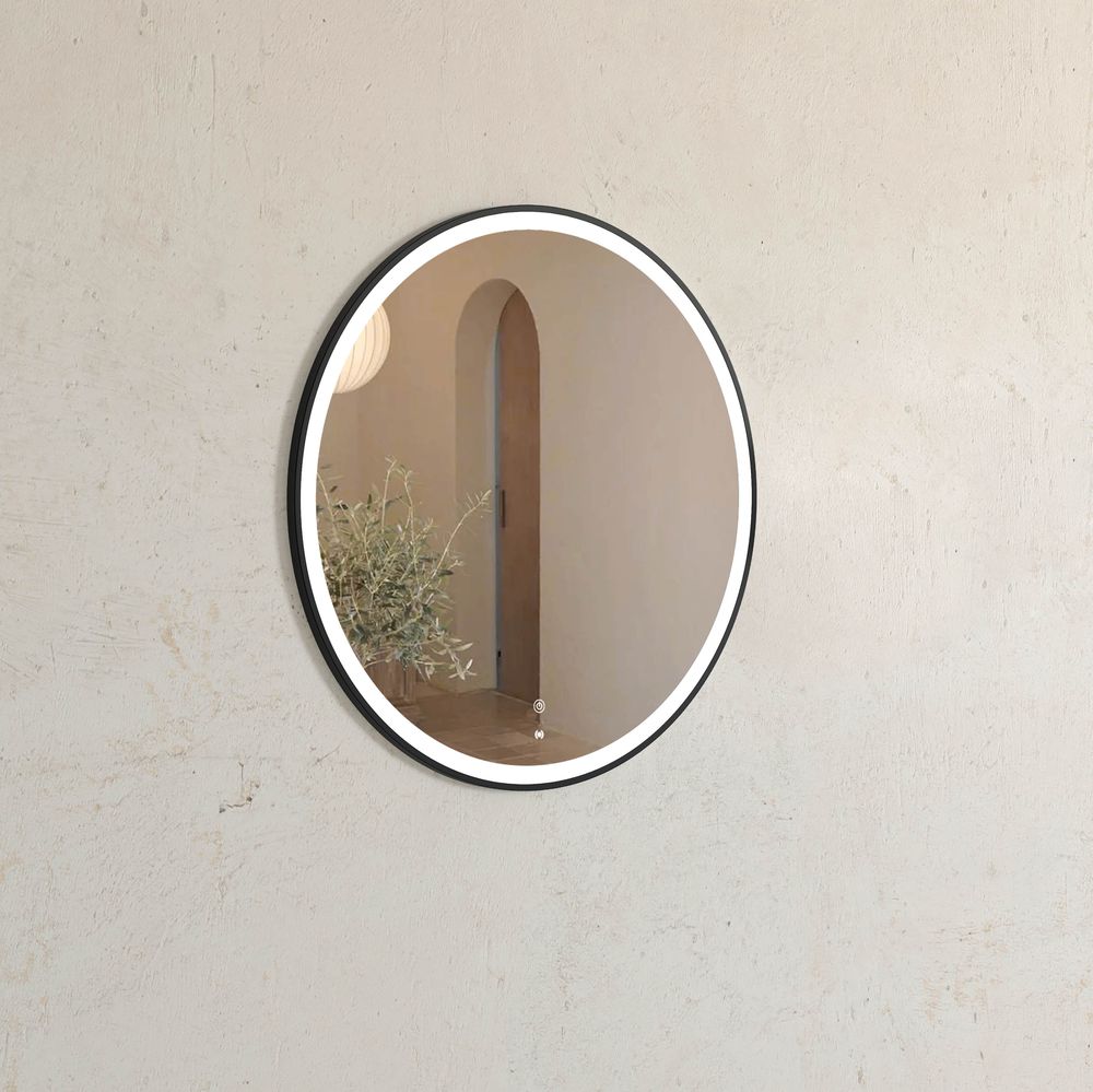 Otti LED Bondi 800mm Black Metal Frame Mirror