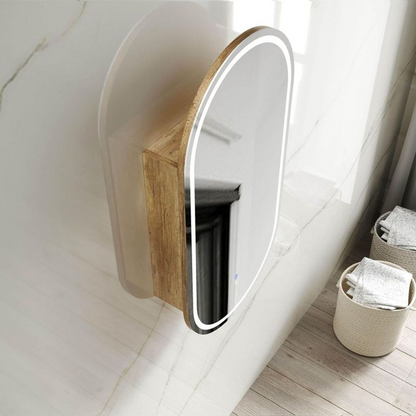 Otti LED Noosa 900mm Natural Oak Shaving Cabinet Premium Edition