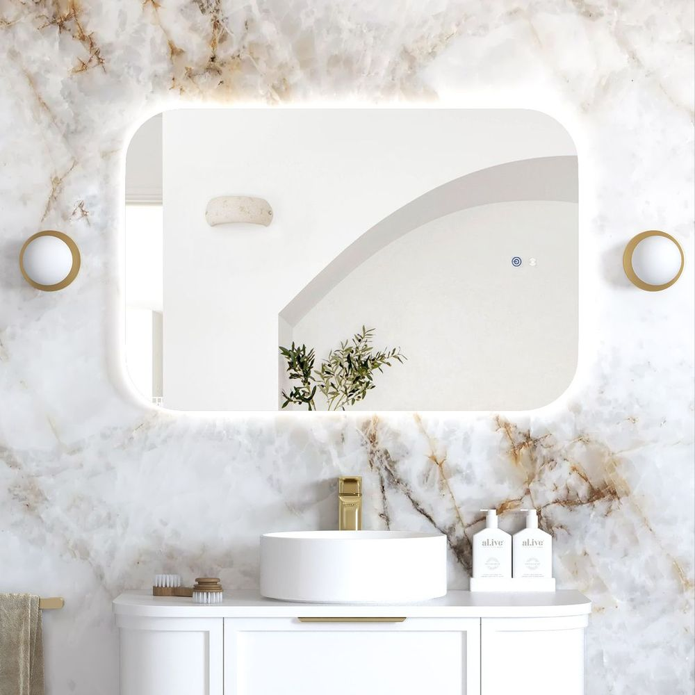 Otti Newport LED 900x600mm Back Lit Tuffi Mirror Frameless