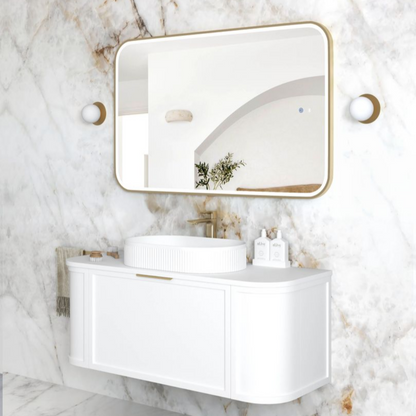 Otti LED Newport 1200mm Gold Metal Frame Mirror Install Horizontal or Vertical