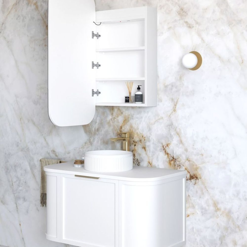 Otti LED Newport 900mm White Shaving Cabinet Premium Edition