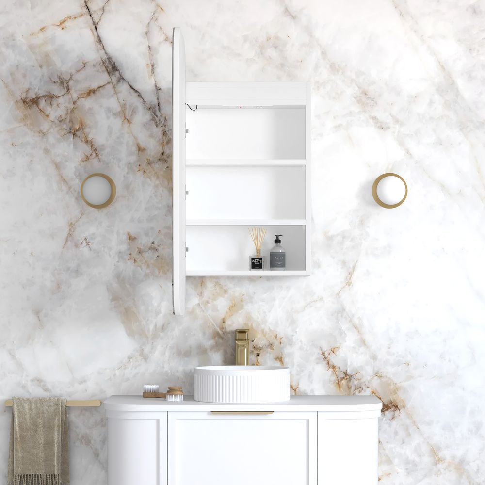 Otti LED Newport 900mm White Shaving Cabinet Premium Edition