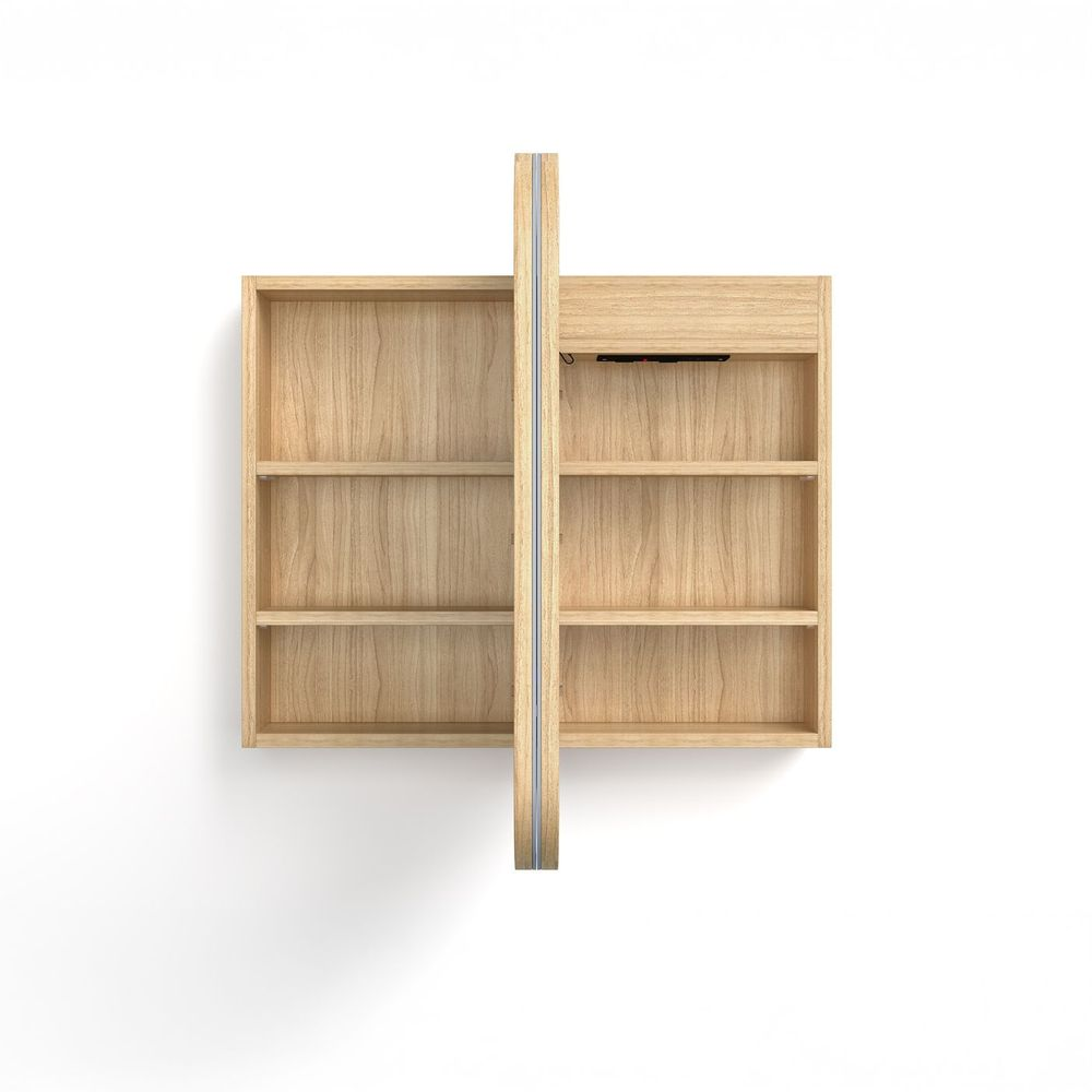 Otti Newport LED 900x750mm Premium Edition Shaving Cabinet Woodland Oak