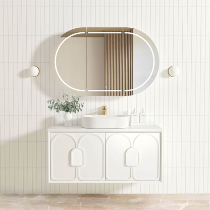 Otti Laguna Mark II 1200mm Matte White Wall Hung Vanity