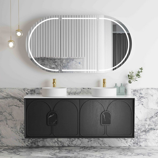 Otti Laguna Mark II 1500mm Black Oak Wall Hung Vanity