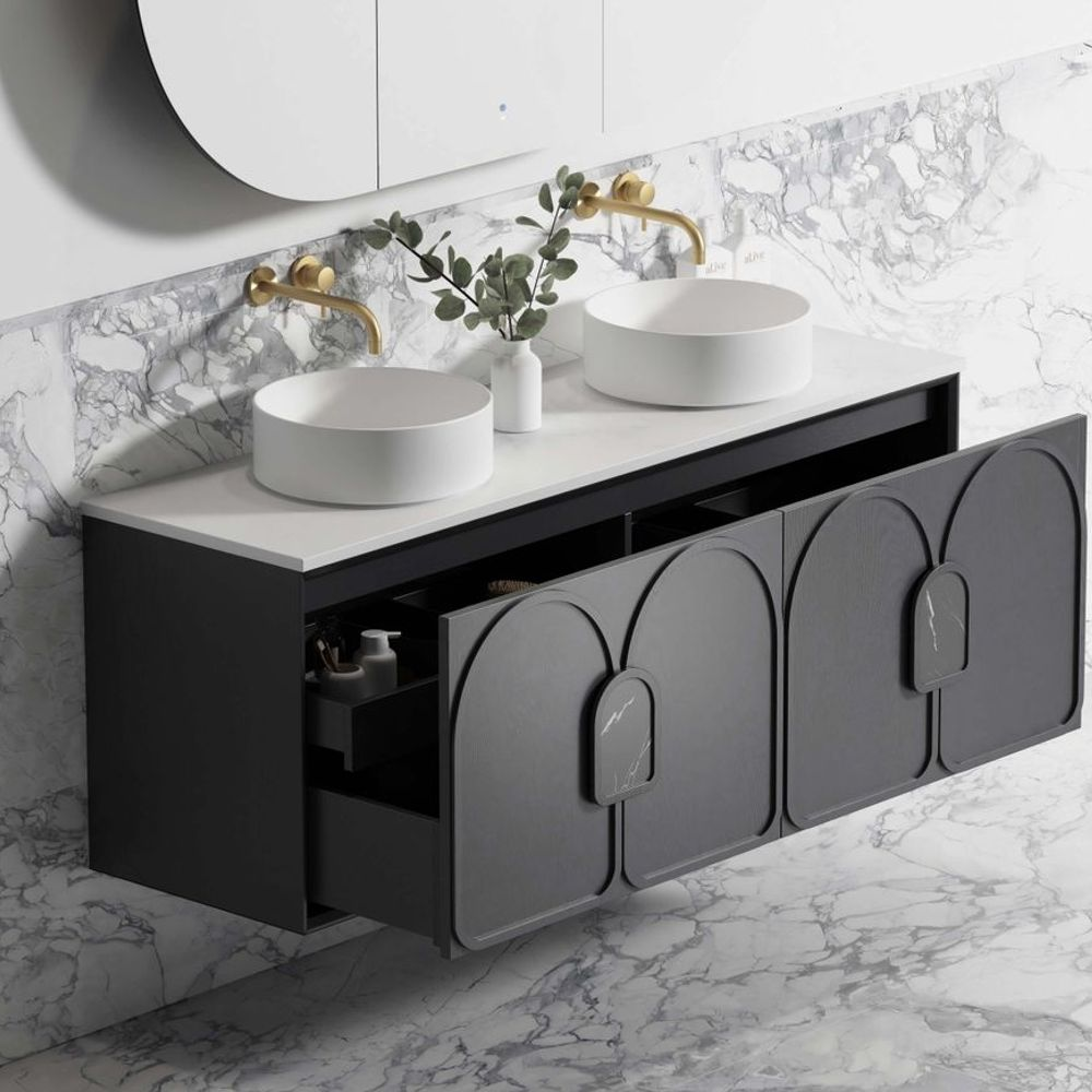 Otti Laguna Mark II 1500mm Black Oak Wall Hung Vanity