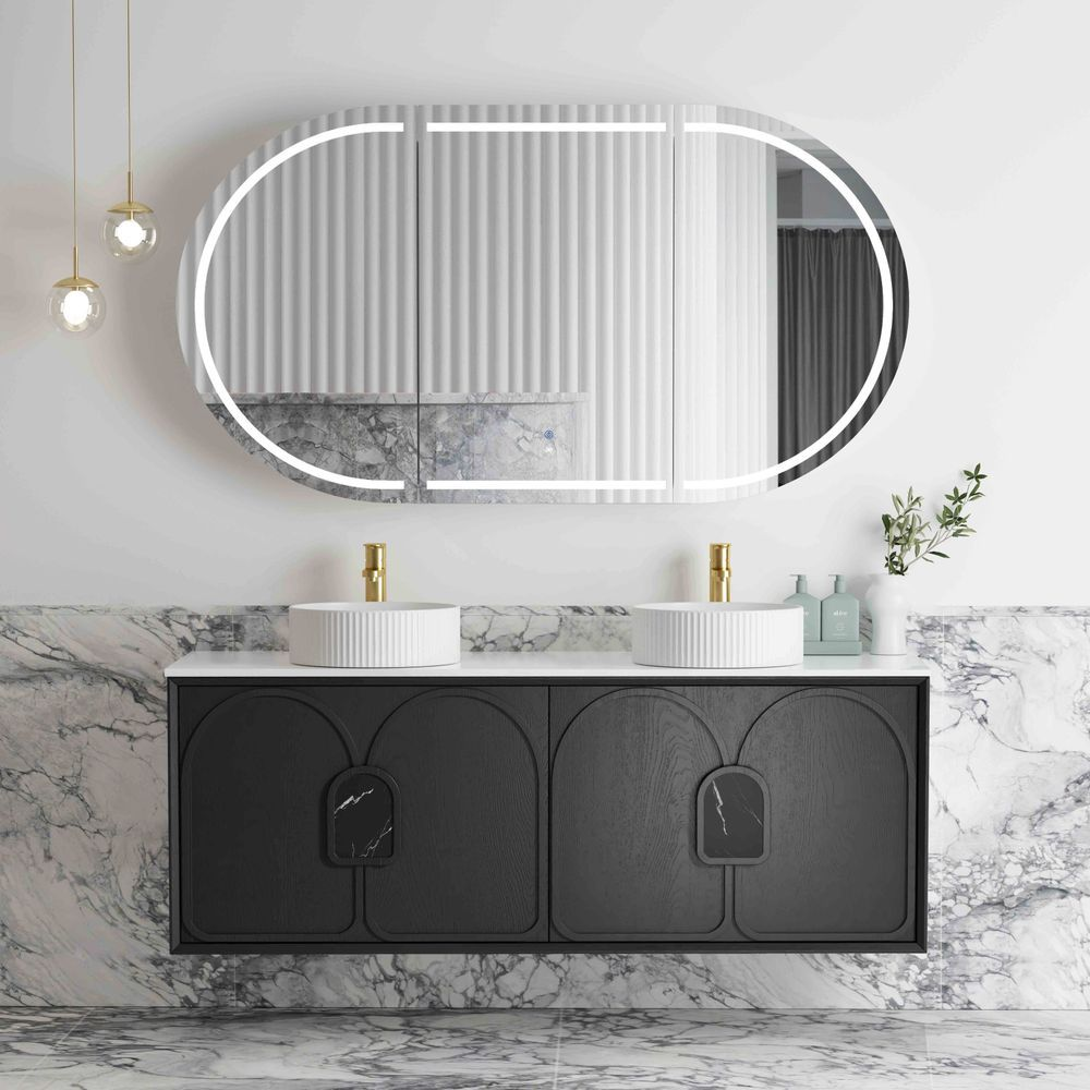 Otti Laguna Mark II 1500mm Black Oak Wall Hung Vanity