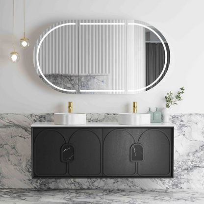 Otti Laguna Mark II 1500mm Black Oak Wall Hung Vanity