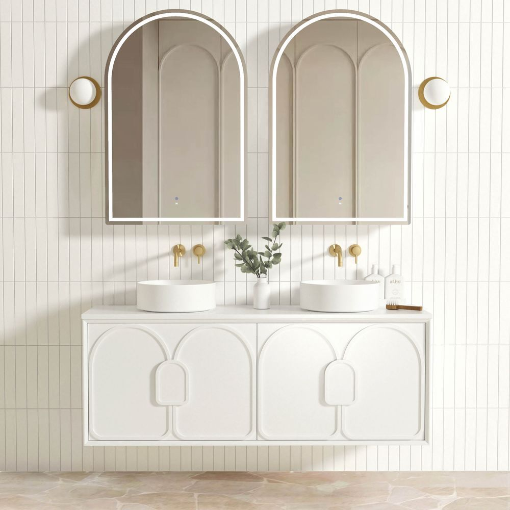 Otti Laguna Mark II 1500mm Matte White Wall Hung Vanity