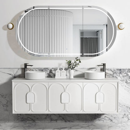 Otti Laguna Mark II 1800mm Matte White Wall Hung Vanity