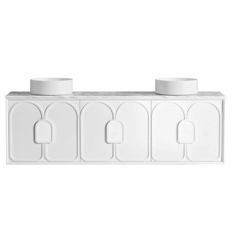 Otti Laguna Mark II 1800mm Matte White Wall Hung Vanity