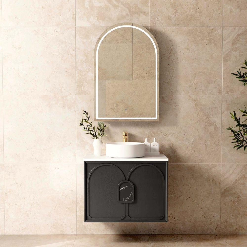 Otti Laguna Mark II 750mm Black Oak Wall Hung Vanity