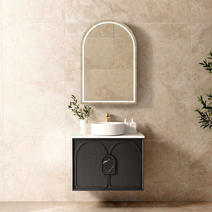 Otti Laguna Mark II 750mm Black Oak Wall Hung Vanity